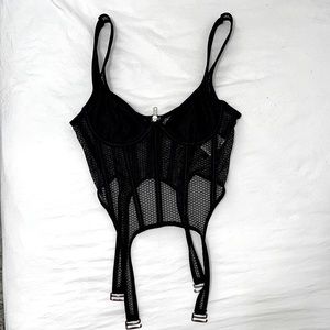 White fox bustier top